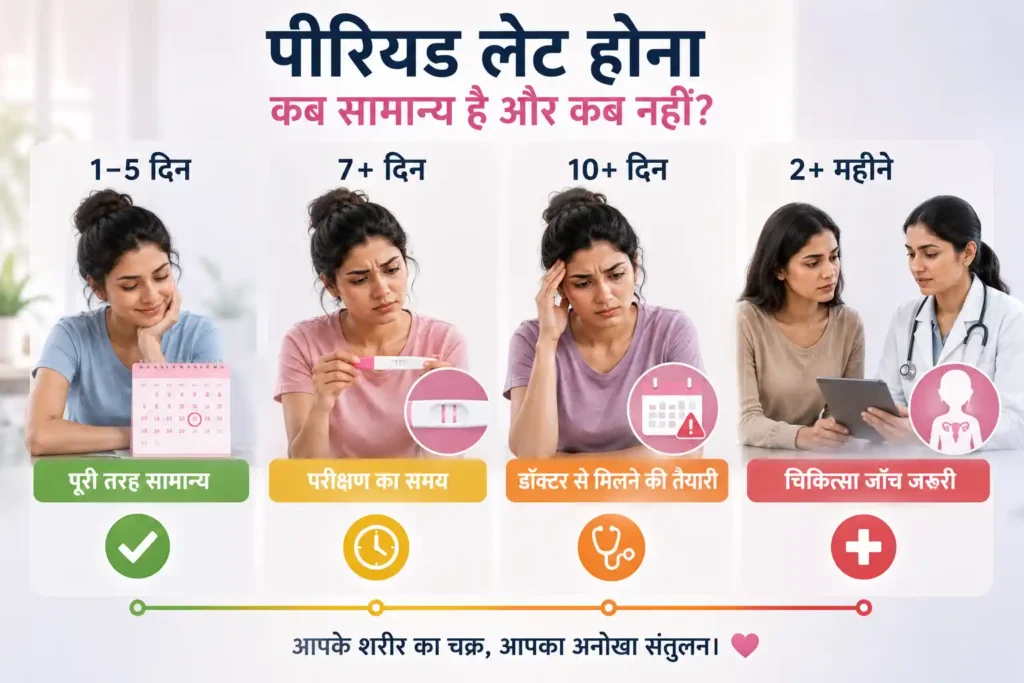 पीरियड लेट होना: कब सामान्य है और कब नहीं?