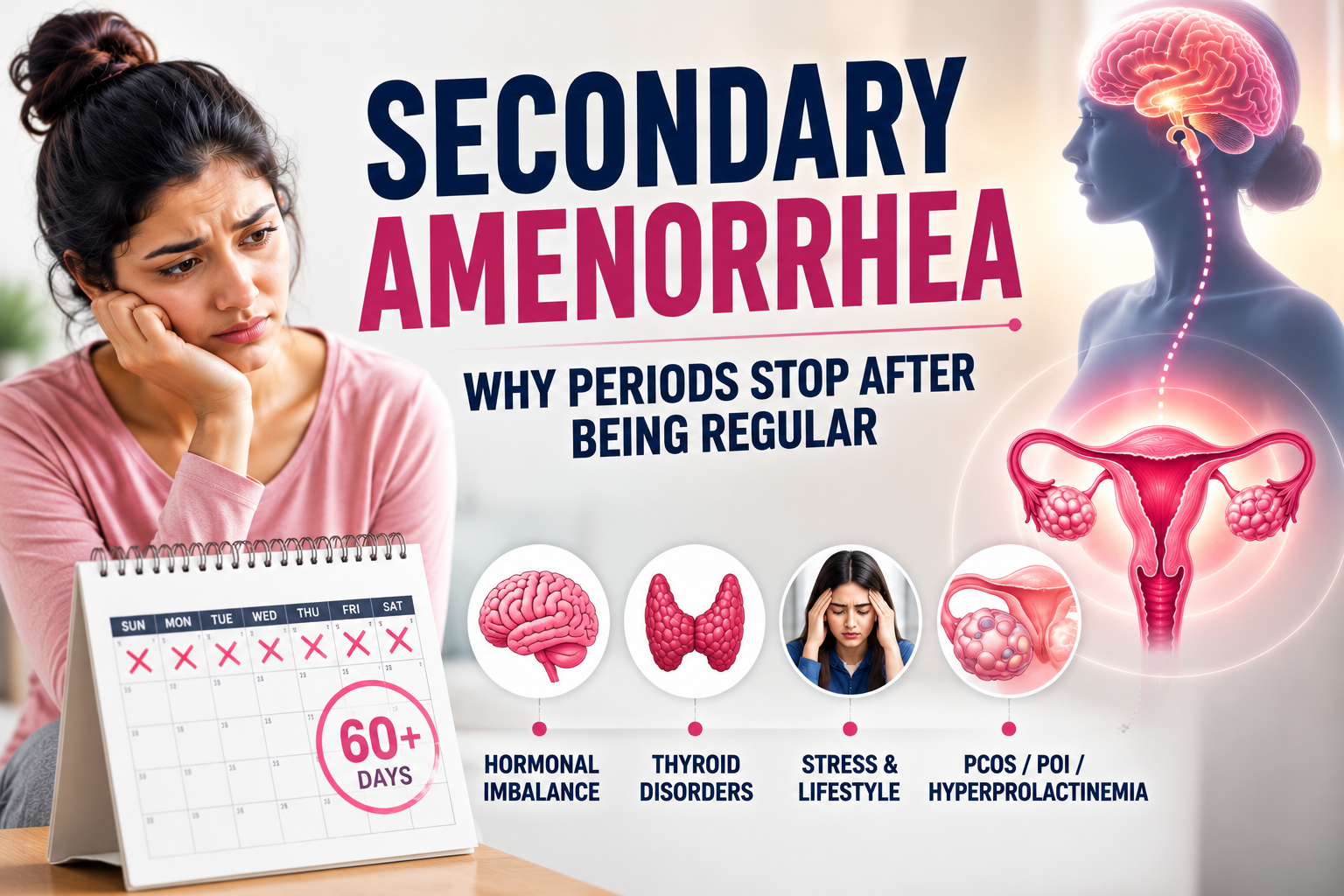 Secondary Amenorrhea Causes, Diagnosis and Treatment