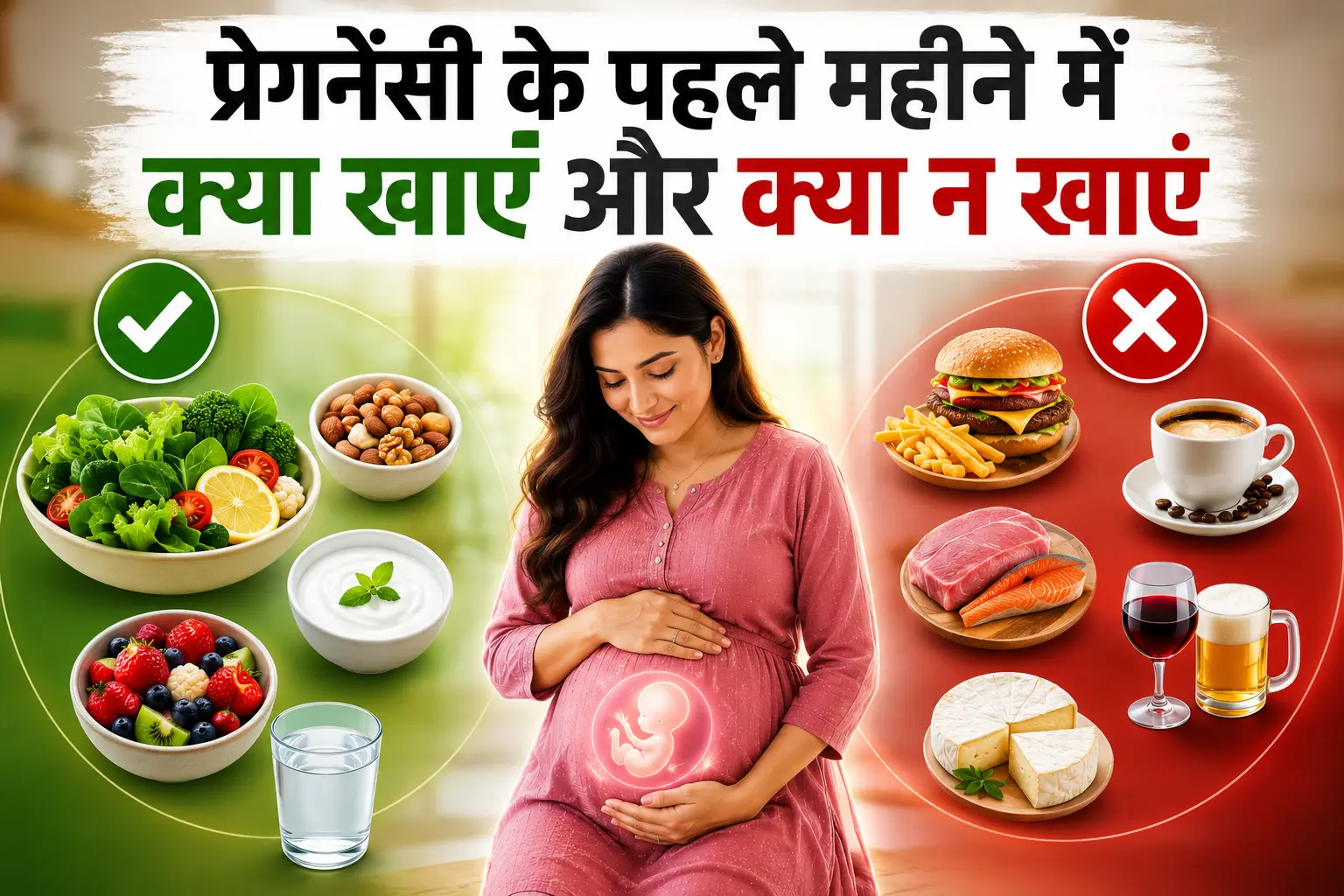 pregnancy ke pehle mahine mein kya khana chahiye